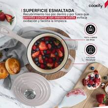 Olla de Hierro Fundido Esmaltado para Horno y Estufa Capacidad 1.5 Litros Taupe 17 cm - Gris pardo - Ver 4