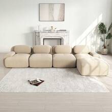 Sofas & Couches - Beige + Corduroy + 4 Seat - View 12