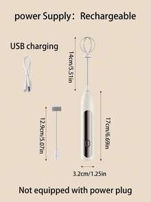 Espumador de leche eléctrico, espumador de leche manual para café, batidor de crema de leche para uso doméstico - Multicolor - Ver 10