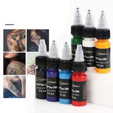 yikexuanli Set de tinta para tatuajes de 3/7/14 colores de 15ml, de larga duración y resistente, con colores ricos y mezclables libremente. Adecuado para pintura corporal, diseño de tatuajes, tatuajes DIY y práctica de tatuajes. - Multicolor - Ver 5