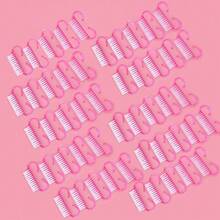 10 piezas/50 piezas Cepillo pequeño de limpieza de uñas, Cepillo de limpieza de polvo de uñas, Cepillo de cutículas - Multicolor - Ver 15