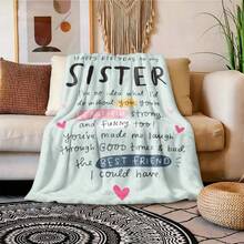 Heartfelt Sister's Gift,Modern Style, Versatile,Super Soft Flannel Printed 3D Blanket, As Birthday Gifts, Family, Wedding, Souvenir Blankets, Polyester Blankets Suitable For All Seasons, Washable, Machine Washable, Lightweight, Breathable, Comfortable, Warm, Unique, 280gsm For Him, Her Personalized Ideal Gifts For Her,Perfect Nap, Camping, Travel, Home, Daily Life, Office Decoration, Birthday, Anniversary, Valentine's Day, Thanksgiving, Christmas, Halloween, Wedding, New Year Gifts ,Sofa,Bed,Car,Bedroom,Living Room,Office,  Outdoor Camping, Beach,Wall Decoration - Nhiều màu 21 - Xem 5