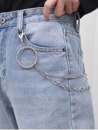 1pc Fashionable Women's Punk Style Waist Belt/Chain, Vintage Hip-Hop Style, Suitable For Daily Wear