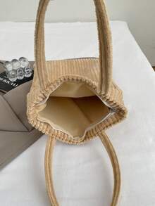 Nueva moda Bolso de hombro casual de gran capacidad para mujer - Caqui - Ver 4