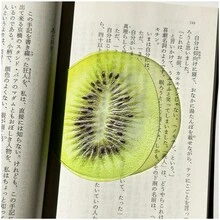 1 pieza Marcapáginas de acrílico transparente con forma de fruta linda, tamaño 7.5-8CM, grosor 2mm, peso aproximado 8g - transparente - Ver 34