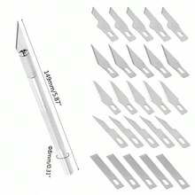 蜡雕刀套装，雕塑刀片套装，蜡陶粘土雕塑雕刻工具，珠宝工具，雕刻工艺刀，DIY维修手册工具 - 彩色 - 查看 9