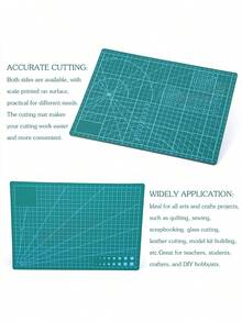 A3/A4/A5 Leather Cutting Mat, Self-Healing Rotary Blade Cutting Craft Mat, Soft Green Leather Craft Cutting Board