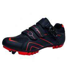 Spring Summer Mountain Bike Lockable Cycling Shoes Men Women Road Bike Lock Shoes Hard Sole Spinning Shoes Bicycle Wide Sole Shoes Sneakers For Men Elegant Shoes For Women - 568 Cao su đen trắng - Xem 4