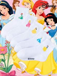 Disney 1/5 Đôi tất cao đến đầu gối kiểu công chúa dễ thương cho bé gái, họa tiết nàng tiên cá, hoạt hình Hàn Quốc, tất ngắn thoáng khí mùa đông cho bé trai và bé gái, kiểu dáng dễ thương, phù hợp với phong cách ngọt ngào, họa tiết hoạt hình đáng yêu, tất học sinh thoáng khí thời trang thường ngày, phù hợp để mặc hàng ngày, đi học, làm quà tặng ngày lễ - Nhiều màu - Xem 3