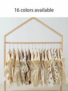 1pc Baby Muslin Hooded Bath Robe, Girls Bathrobe, Children Bathrobe, Infant Shower Towel, Newborn Bath Towel, Baby Sleepwear