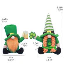 1pc Irish Festival Themed Decorative Figurine, Creative Clover Element Couple Gnome Figurine Home Desktop Decor, Seasonal Window Display, Holiday Party Scene Decoration, Holiday Gift, Photography Prop, Store Decor, Farmhouse Decor, Home Decor, Party Decor
