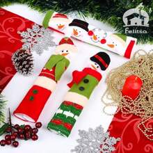 Cubiertas de Manija de Puerta Refrigerador Navidad3 Pack Christmas Refrigerator Door Handle Covers Santa Snowman Christmas Kitchen Decor Appliance Handle Covers Fridge Microwave Protector - Rojo - Ver 4