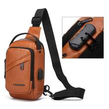 新款斜挎包，休闲男士单肩包，高端质感，商务运动两相宜，大容量胸包 - 彩色 - 查看 4