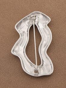 1pc Fashionable Silver & Gold Alloy Lip Shape Brooch Pin, Lips Open Mouth Brooch Pin Suitable For Women's Daily Wear - Gold and Silver - View 7