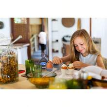 Esie Houzie - Temporizador de huevo para hervir huevos duros medianos y suaves cambia de color cuando se termina soporte para 4 huevos fácil cocción azul - El Grisaz - Ver 6