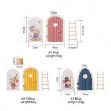 Nursery Decor - Dreamlike Fairy Mouse Castle Gate, Exquisite Ornament, Birthday Gift, Bless, Cute Animal Doll House Decor, Fairy Tale Gate, Thanksgiving Christmas Gift, Tooth Fairy Wishing Gate - Multicolor - View 11