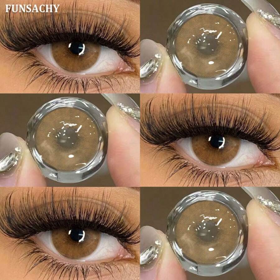 FUNSACHY Series Blue Color Soft Contact Lenses, Annual Disposable