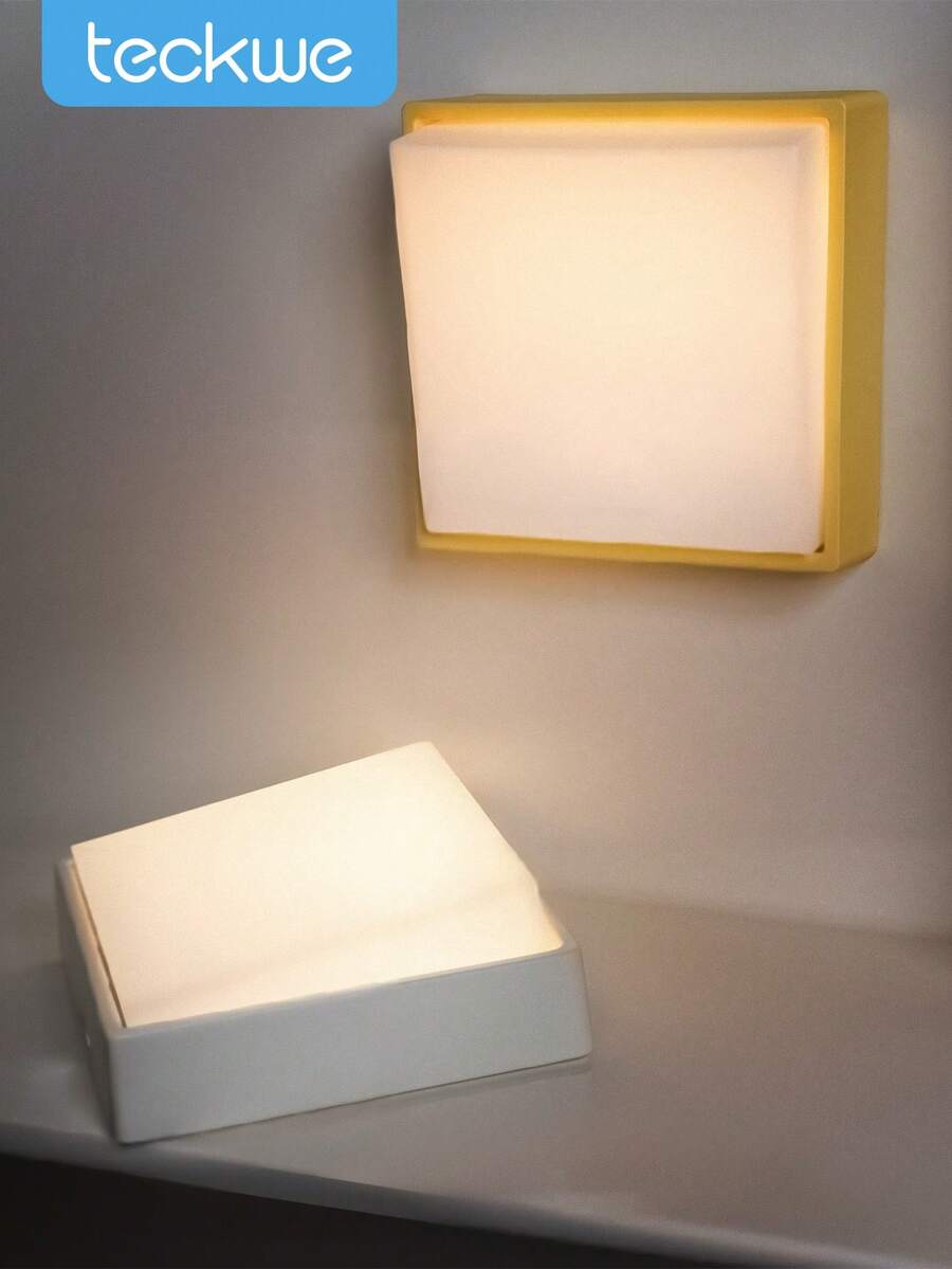 Teckwe Toggle Light, Button Night Light, Dimmable LED Mini Nightlight, On And Off Night Lamp For Hallway, Bedroom, Stairway, Birthday Gift - wood color - View 1