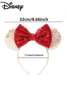 Disney 1件装系列主题发箍发饰，米奇耳朵，游乐园装饰发夹，闪亮蝴蝶结发箍，主题派对服装，头发装饰，发箍，发圈头饰，美妆家居发饰 - 彩色 - 查看 2