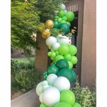146pcs St. Patrick's Day Balloon Arch Kit - Mixed Color Latex And Foil Oval Balloons With Clover Pattern - Indoor Outdoor Party Decor - Multicolor - View 9