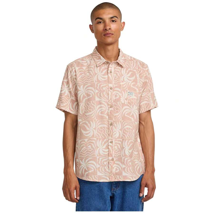 RVCA Shirt AVYWT00500-PAL For Man In Color Beige - بيج - مشاهدة 1