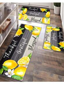 1pc Lemon Print Washable Decorative Rug - Non-Slip Printed Doormat, Dust-Proof Entryway Mat - Suitable For Kitchen, Bathroom And Entrance - Ideal For Home Decor - Perfect Housewarming Gift - Multicolor - View 6