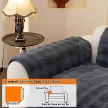 1PC Thick Plush Sofa Cover All-Season Non-Slip Sofa Cushion Slipcover Modern Minimalist Dust-Proof And Washable Cover  Pet-Friendly Protector Fits 1-2-3-4 Seat Sofa  For Room Bedroom Office - Màu xám đen - Xem 11