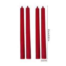 2/4 Packs 25cm European Red Long Stem Candles, Atmospheric Scented Candles, Smokeless Aromatherapy Candles, Suitable For Romantic Dinners, Valentine's Day, Home Decor, Photography Props, Party/Restaurant Decoration, Best Friend's Gift, Daily Use, Wedding Souvenir, Picnic Gatherings, And Table Setting During Ramadan, Various Holiday Party Atmosphere Decorations.