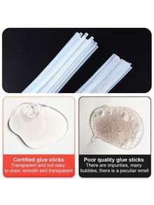 3pcs Transparent Hot Melt Glue Sticks, High Viscosity Glue Strips, 7mm Glue Gun Glue, And Special Adhesive EVA Glue Sticks - Multicolor - View 6