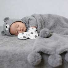 6双新生儿防抓手套，0-6个月宝宝适用，柔软针织，可爱动物图案，腕部可调节，必备婴儿用品，送给新妈妈的礼物 - 6雙男孩色系 - 查看 2