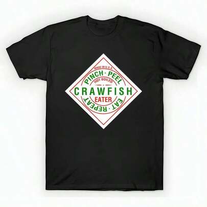 Crawfish Pinch Peel Eat Repeat - Crawdaddy Hot Sauce Parody T-Shirt unisex de la de algodón puro de alta densidad de 220 g. C-AmiS-eta activa para mujer de - AL-Godón C-AmiS-eta 22602 % aL-Godón que se A-DAPTA a tu día Apto para todo tipo de perS-onas, ya sean mujeres o hombres Tejido duradero de alta C-Alidad apto para todas las estaciones, suave al tacto pero diseñado para durar Tops transpirables Conjuntos de otoño para mujer Conjuntos de vaC-Aciones para mujer Disfraz de Halloween para mujer