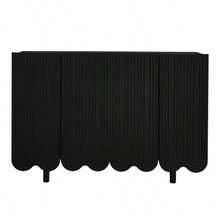 Sideboard, Teardrop-Shaped Sideboard With Molded Doors And Buffer Hinges - 黑色 - 查看 1