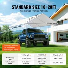 مظلات سيارات - 10 * 20 Fuß weißer Baldachinstoff، Kantenlos - مشاهدة 4