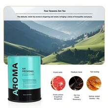 1pc Premium Car Solid Fragrance Tin, Long-Lasting Fresh Scent Air Freshener, Deodorizer, Variety Of Fragrances Available - A - View 16