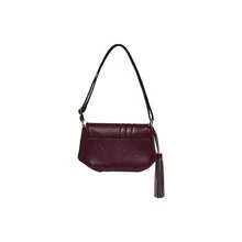 adidas 可拆卸流蘇 聚氨酯 馬鞍包手提單肩包 女款 暗紅色 - 暗紅色 - 查看 3