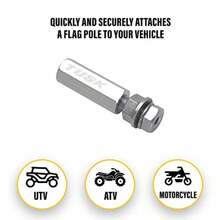 Tusk Quick Release Flag Pole Holder 1 4" Pole Red - Rojo - Ver 4