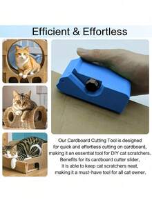 A Multi-Functional DIY Cardboard Cutting Tool With Sharp Edge Manual Scissors, Suitable For Multiple Uses: Making Cat Scratching Boards And Pet Boxes, Also Used For Hand-Cutting Gift Wrapping Paper And Packaging Paper, Four Application Scenarios. Easy To Operate, Durable Design, Perfect For Home Projects And Creative Activities Involving Pet Supplies. - Multicolor - View 2