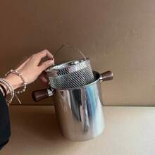 ステンレス鋼 304 フライヤー家庭用天ぷら小型フライヤー省油揚げ串深型ポット多機能フライヤー - 大型 2.0L 304 ウォールナットウッド ディープフライヤー [網と蓋付き] - チェックする 5