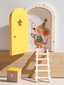 Nursery Decor - Dreamlike Fairy Mouse Castle Gate, Exquisite Ornament, Birthday Gift, Bless, Cute Animal Doll House Decor, Fairy Tale Gate, Thanksgiving Christmas Gift, Tooth Fairy Wishing Gate - Multicolor - View 10