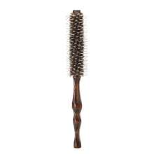 Hair Curling Comb With Wooden Handle Ergonomic Styling Bristle Hair Brush Durable Curl Defining Brush For Women Girls - nâu đỏ - Xem 6