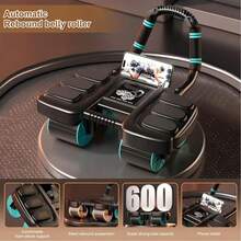Benbo 1pc Abdominal Roller With Knee Pad, Home Fitness Equipment For Abdominal Muscle Training, Core Workout With Self-Rebound Elbow Support, Built-In Phone Holder, Suitable For Weight Loss, Abdominal Muscle Training, Home And Gym Exercise - View 8