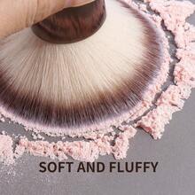 2pcs/Set Large Powder Brush + Dual-Ended Contour Brush, Blush Brush, Foundation Brush, Face Makeup Brushes, Multi-Functional Makeup Brushes, Translucent Powder Brush, Setting Brush,Giveaways - Multicolor - View 9