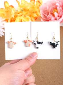 Cow Spotted Clay Cutter, For Jewelry Making; Cow Shape Clay Earring Cutter; Animal Clay Cutter, For Polymer Clay Jewelry Earrings; Clay Cutter Set - Clay Cutter - View 2