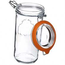 Terrine Gourmet Contenedor Hermético de Vidrio de 750 ml Vidiro cortado Cierre hermetico Cristaleria italiana Frasco de Vidrio Para Golosinas Semillas Ceriales Conserva Frutas secas Pastas...… - Transparente - Ver 2