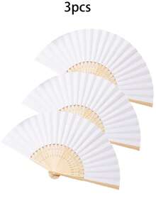 1pc/5pcs/10pcs DIY Blank Hand-Painted Folding Fans, Retro Hand Fans, Personalized Folding Paper Fans, Portable Party & Wedding Supplies, Fan Gifts & Decorations, Wedding Fans, Hand-Held Fans, Suitable As Party Gifts And Photo Props. Applicable For Restaurants, Wall Decor, Weddings, Parties, Bridal Showers, Birthday Parties, Bachelorette Parties, Wedding Party Favors. - Multicolor - View 15