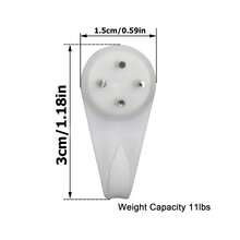 20pcs Invisible Wall Nails, Photo Frame Nails, Cross Stitch Nails, Wall Hooks, Non-Damaging Nails - White - View 6