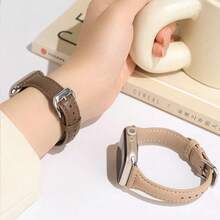 Leather Slim Strap Compatible With Apple Watch Band 49mm 44mm 40mm 41mm 45mm 38mm 42mm 49mm 44 45 Series 11 10 9 8 7 SE 6 5 4 3 2 1 Ultra 3 2 Women Bracelet - Multicolor - View 5