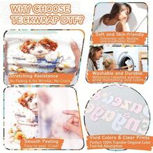 TECKWRAP - Película de transferencia DTF - 100 hojas A4 de 8.3 x 11.7 pulgadas papel de transferencia de calor mate PET DTF para impresión directa a película en camisetas trabajo textil con - Blanco - Ver 4