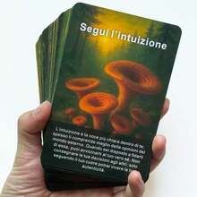 Italian Oracle Cards, Mushroom Wisdom Oracle Deck, Inner Clarity, Self Reflection And Future Fate, 12*8cm, Gaming Gift, Tarot Cards - Multicolor - View 4