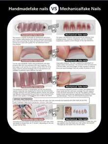 10 piezas de uñas postizas de almendra largas de color rojo con lunares estilo francés, hechas a mano. Incluye 3 piezas de herramientas para uñas, pegamento para uñas y accesorios. Adecuado para mujeres y niñas para fiestas, viajes, escuela y uso diario, uñas de verano, viajes, vacaciones, suministros de uñas para festivales de música. - Multicolor - Ver 4